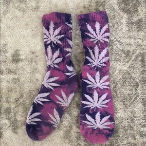 HUF Tie Dye Weed Socks
